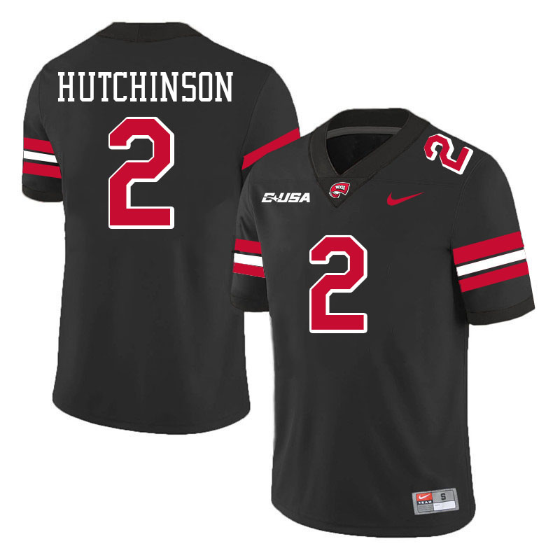 K.D. Hutchinson WKU Jersey, Western Kentucky Hilltoppers #2 K.D. Hutchinson Jersey Youth-Black